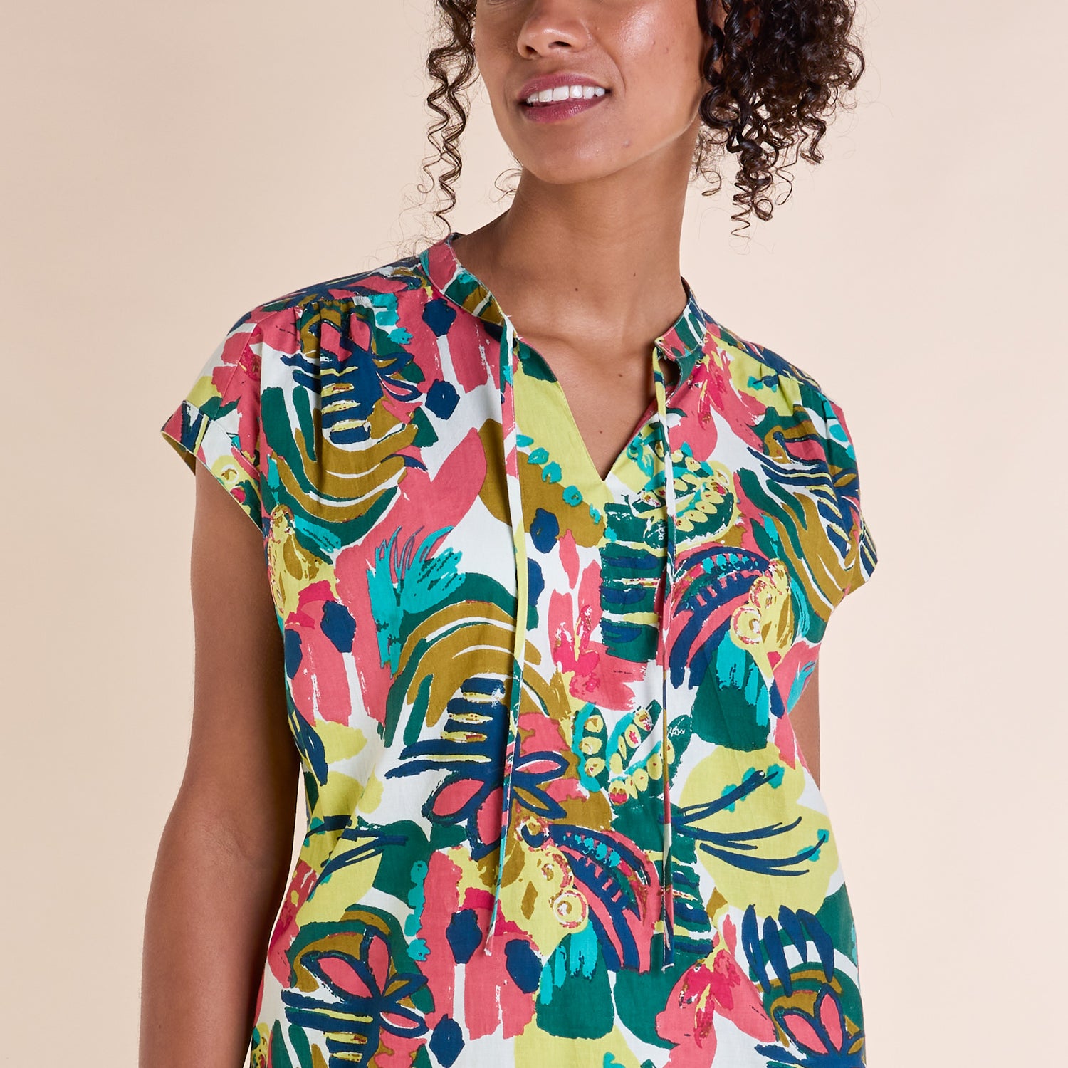 SS25 Tie Neck Top - Multi