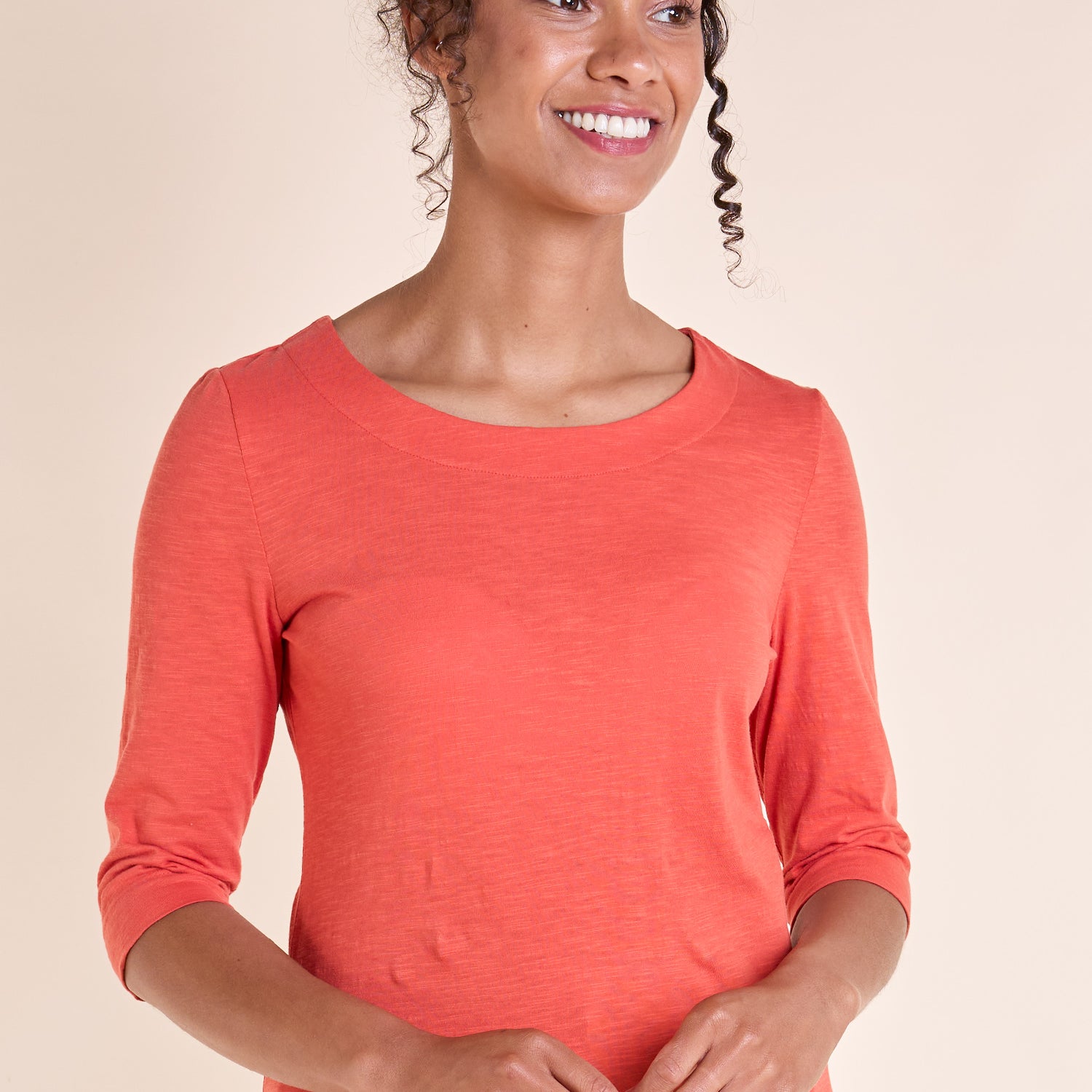 SS25 GOTS Organic Cotton Top - Tangerine