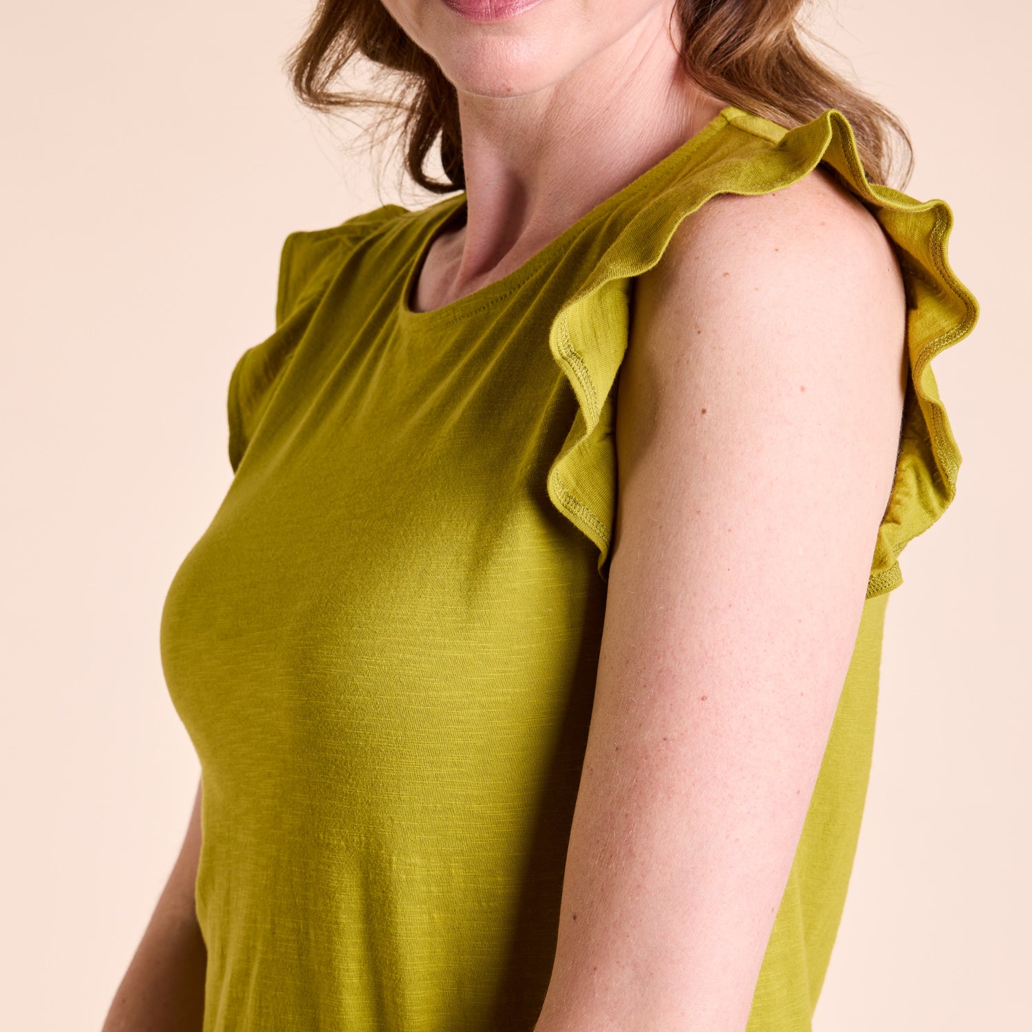 SS25 GOTS Organic Cotton Frill Top - Lotus
