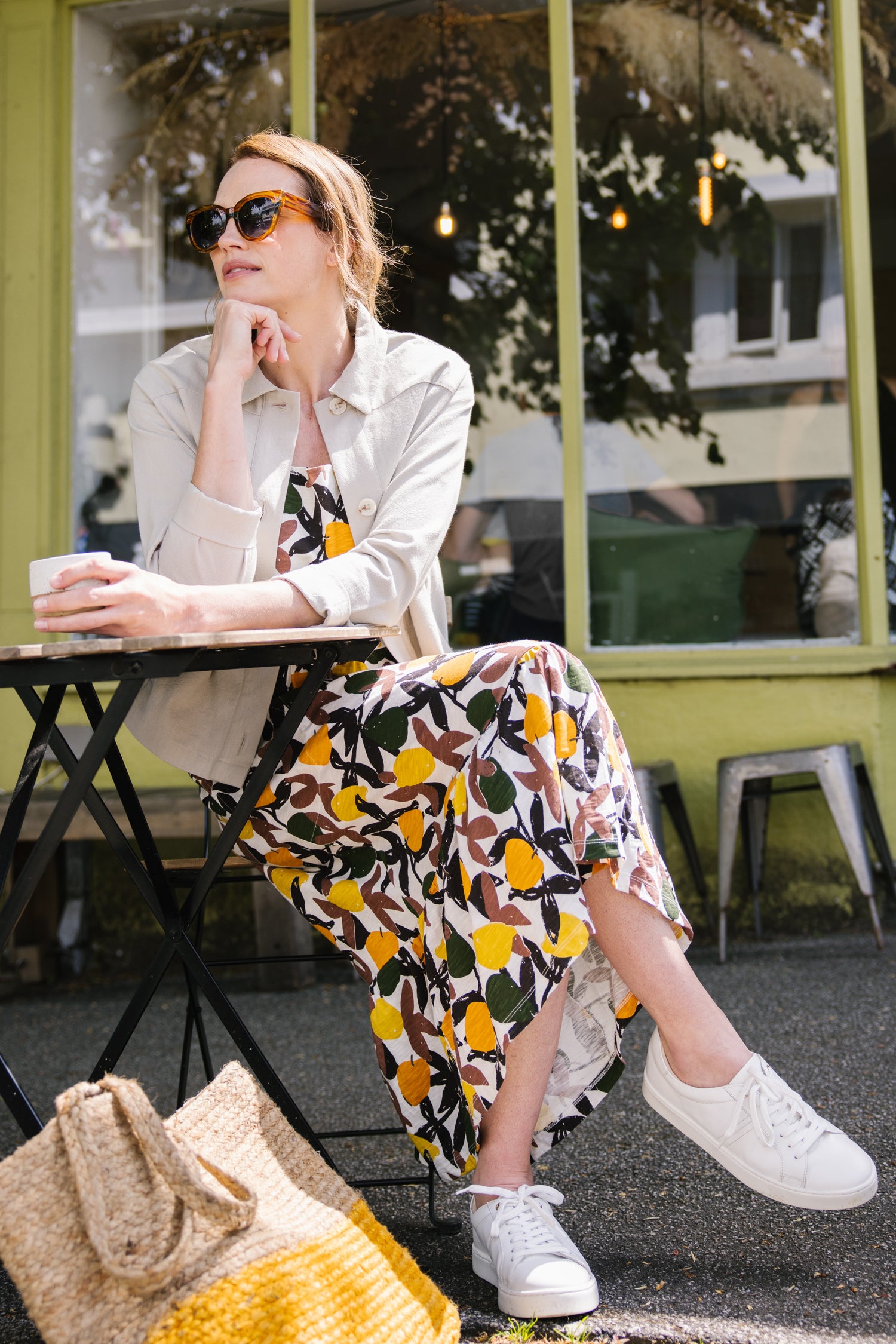 SS25 GOTS Organic Cotton Midi Dress - Ivory