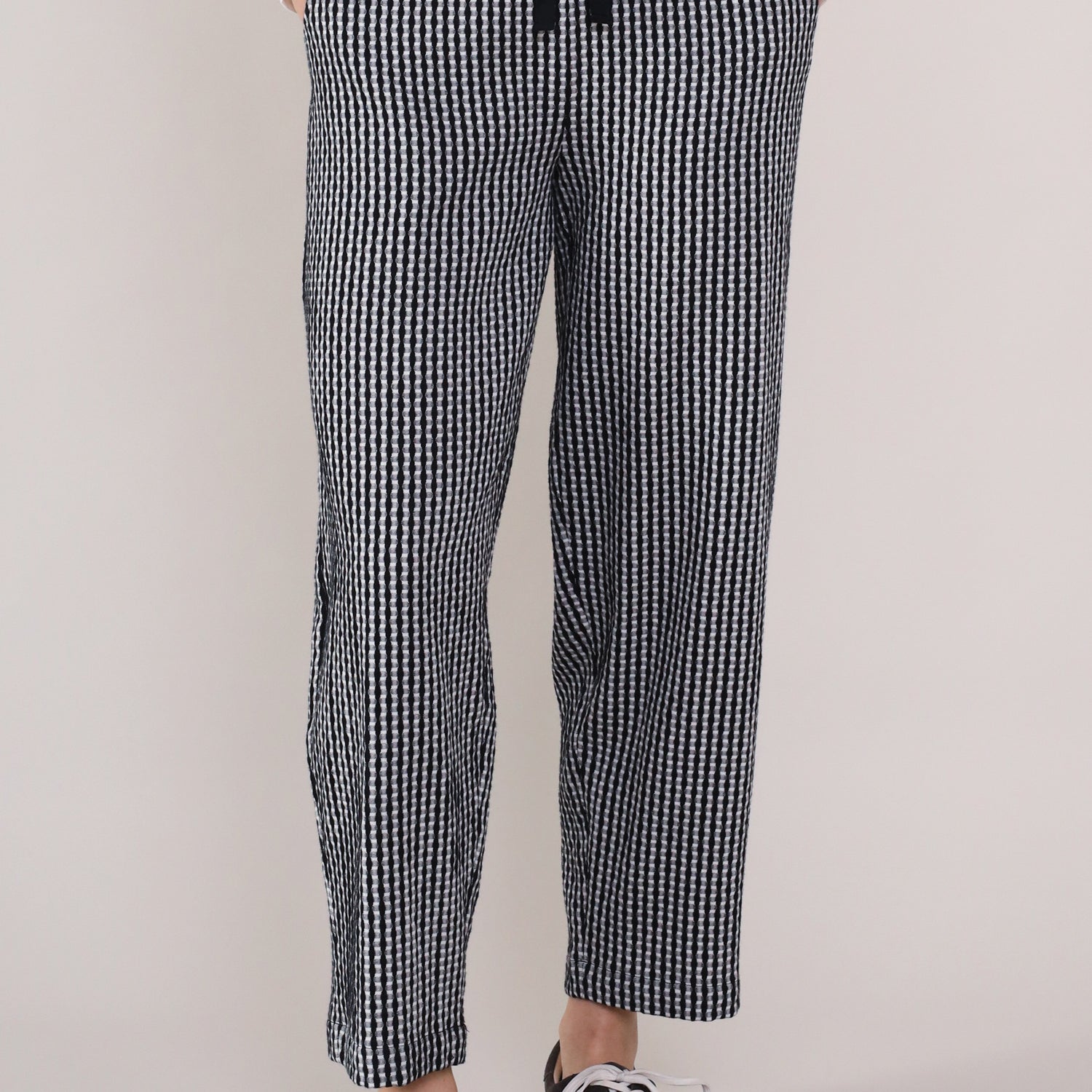 Cotton Check Trousers