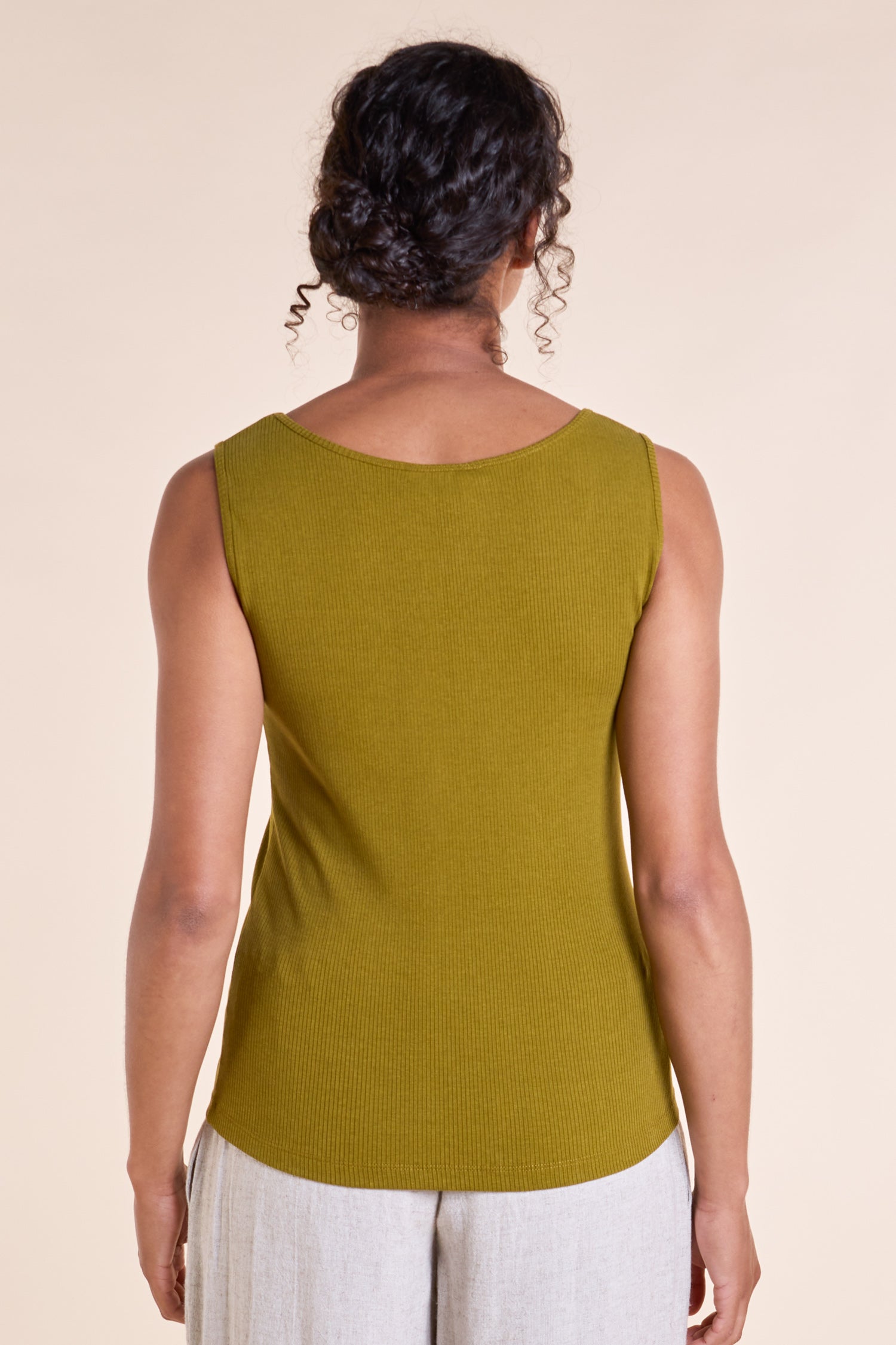 SS25 Ribbed Jersey Vest - Ivy