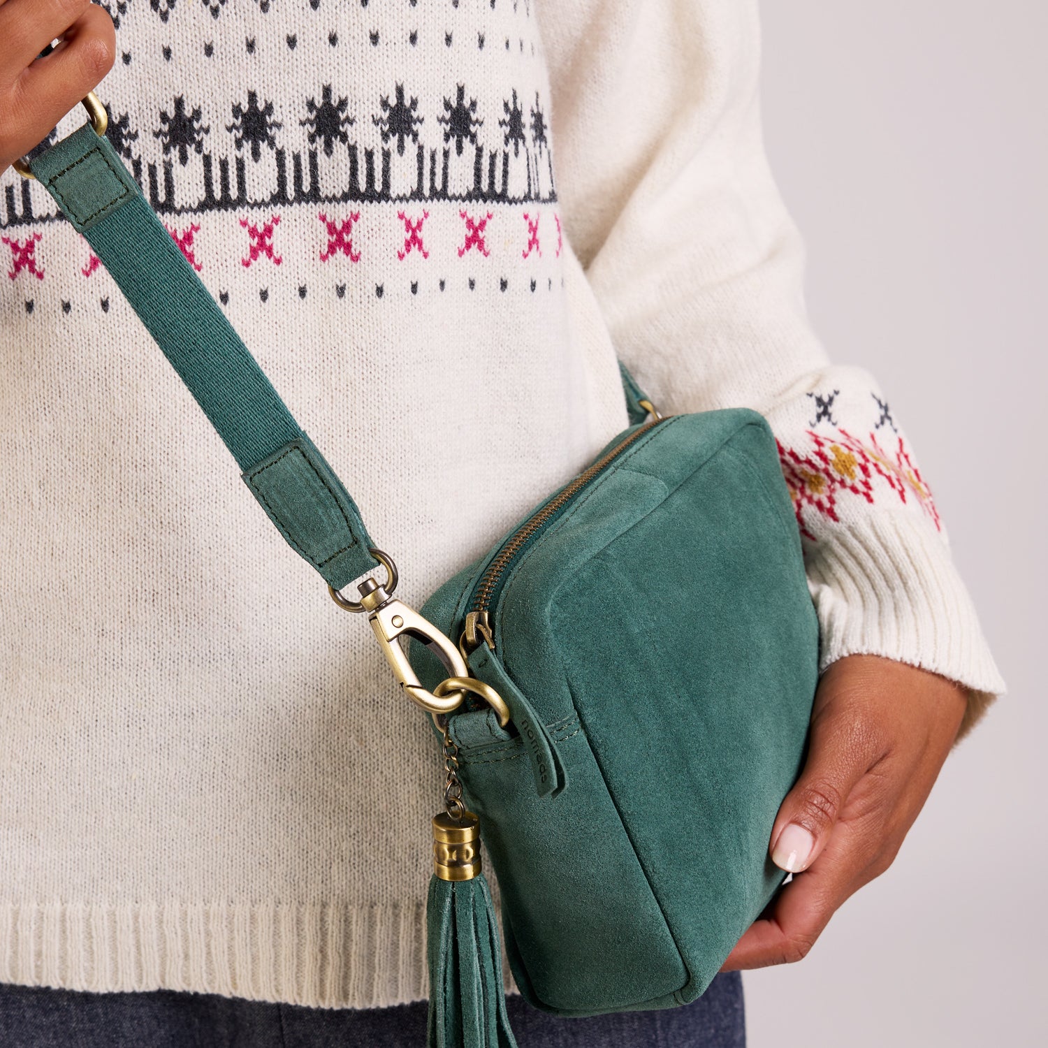 Suede Cross Body Bag