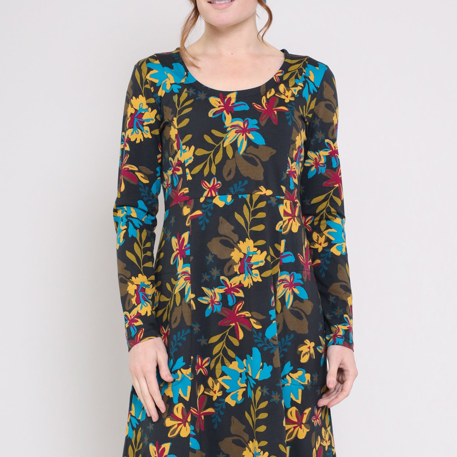 GOTS Organic Cotton Elastane Fit and Flare Dress