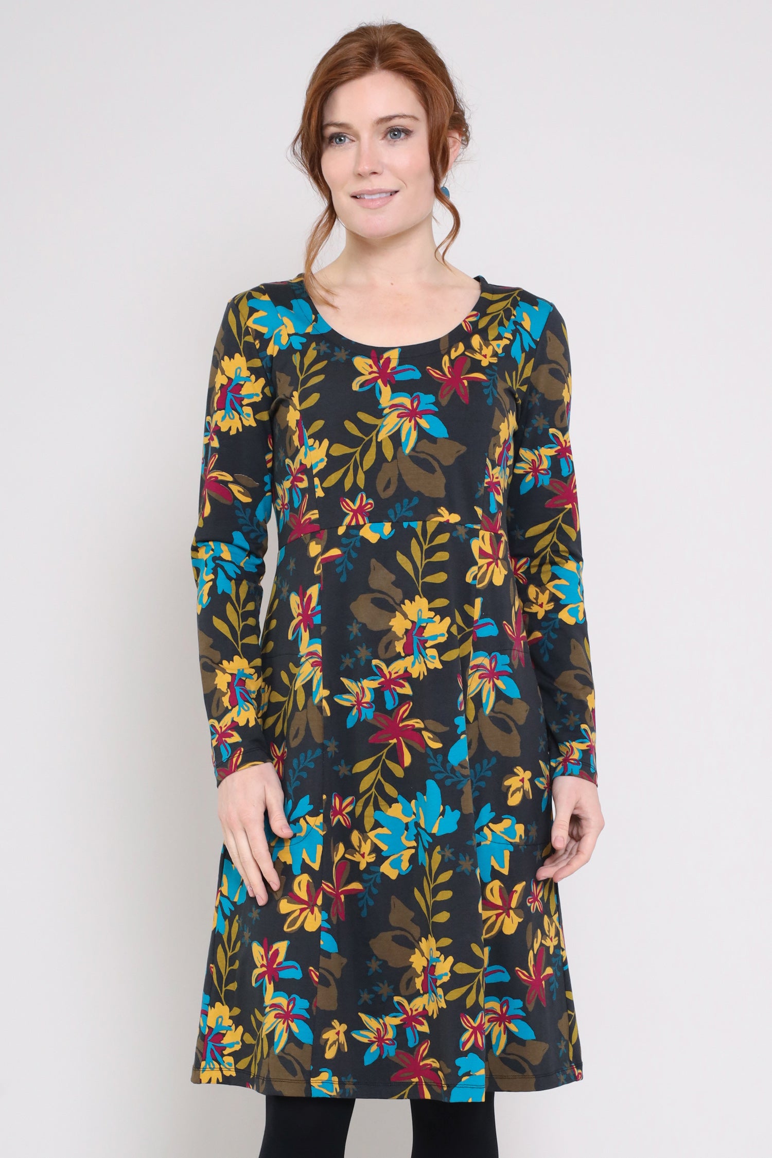 GOTS Organic Cotton Elastane Fit and Flare Dress GOTS Organic Cotton Elastane Fit and Flare Dress