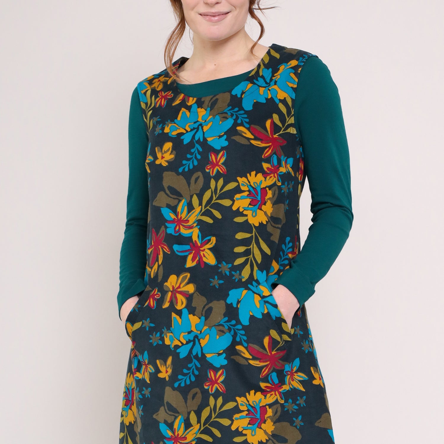 Cotton Cord Pinafore Dress