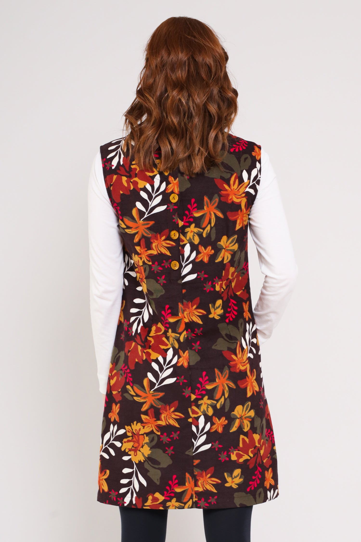 Cotton Cord Pinafore Dress