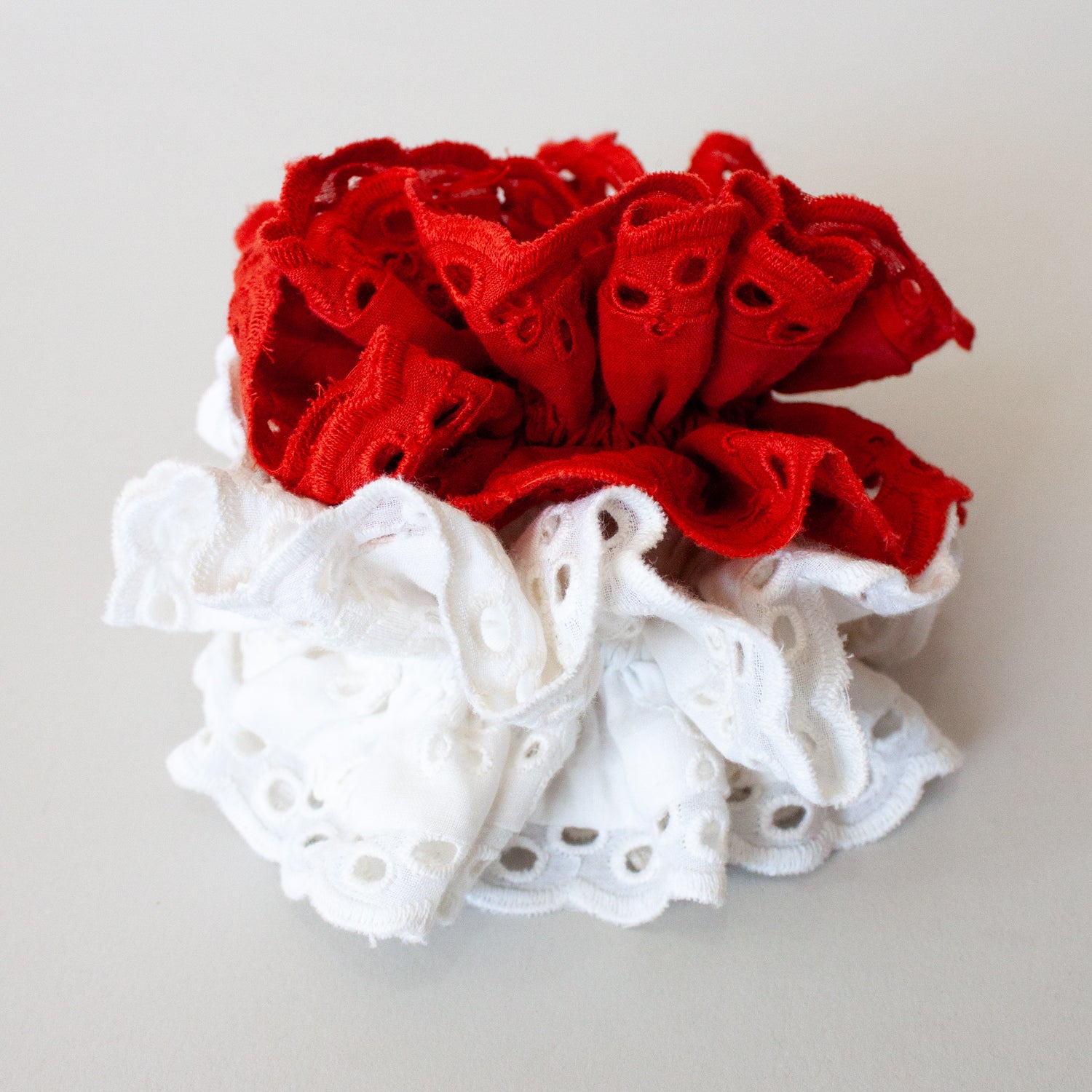 SS25 Mixed Scrunchies Pack of 2 - Red & White PK
