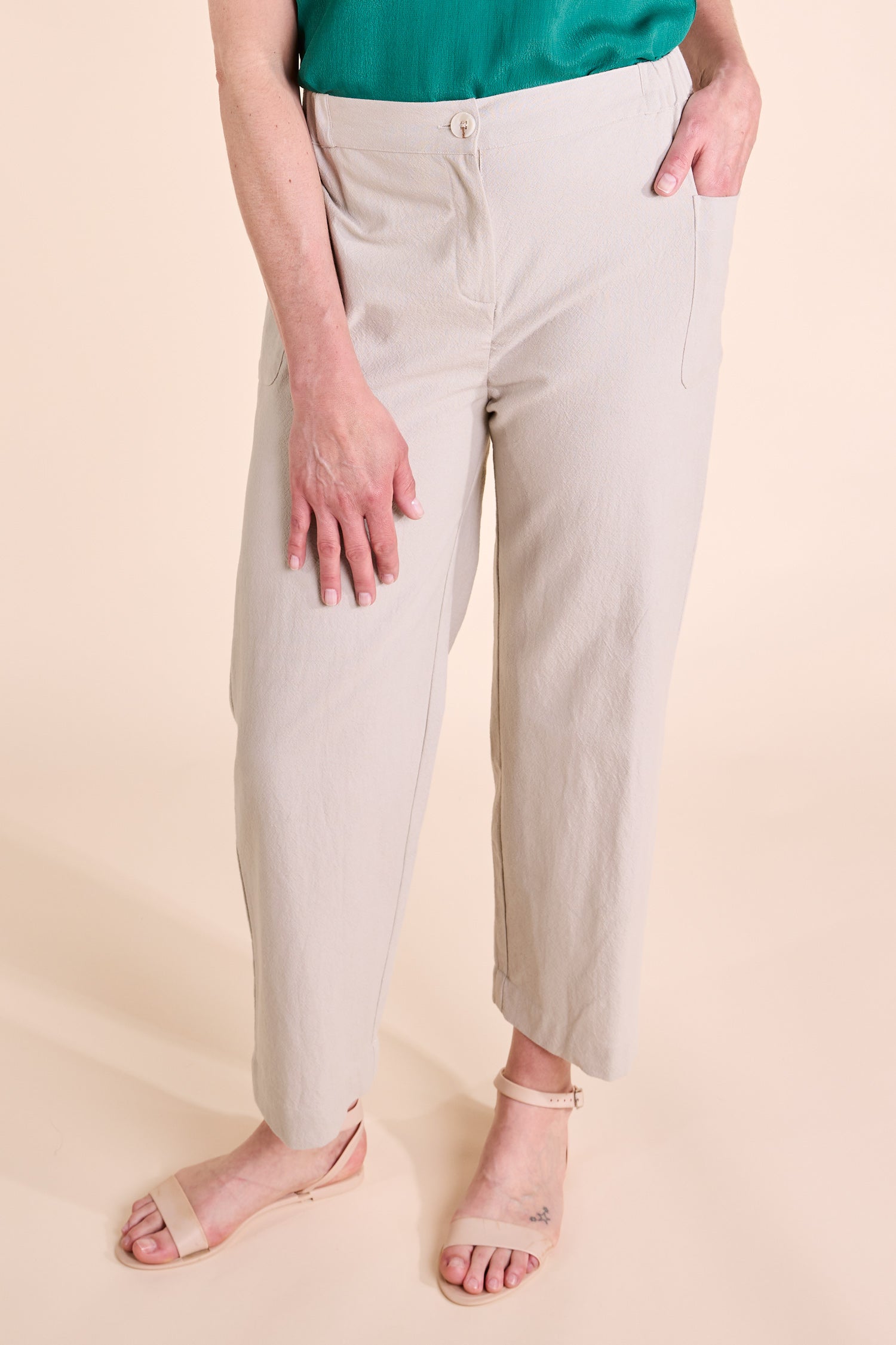 SS25 Cropped Trousers - Ecru SS25 Cropped Trousers - Ecru