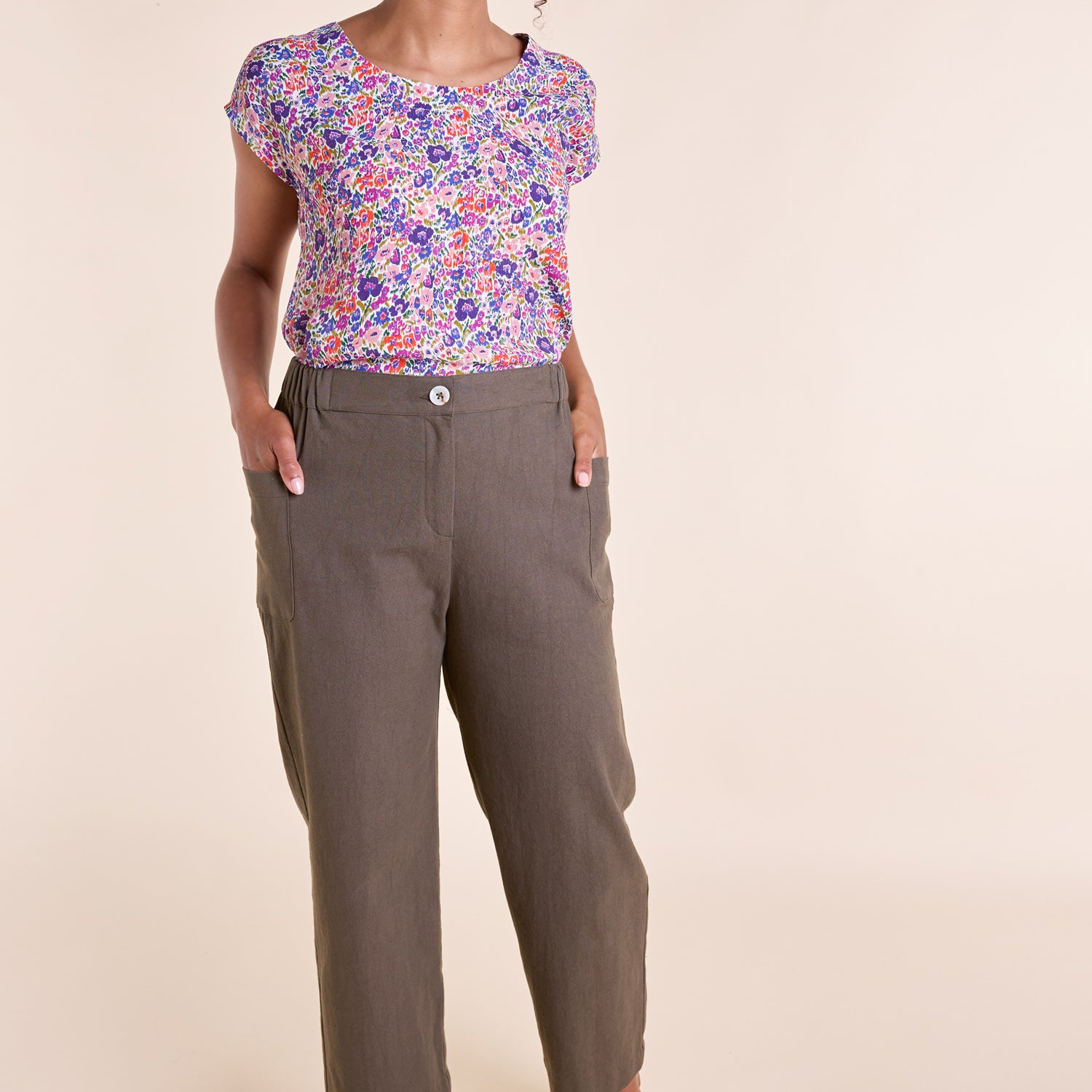 SS25 Cropped Trousers - Olive