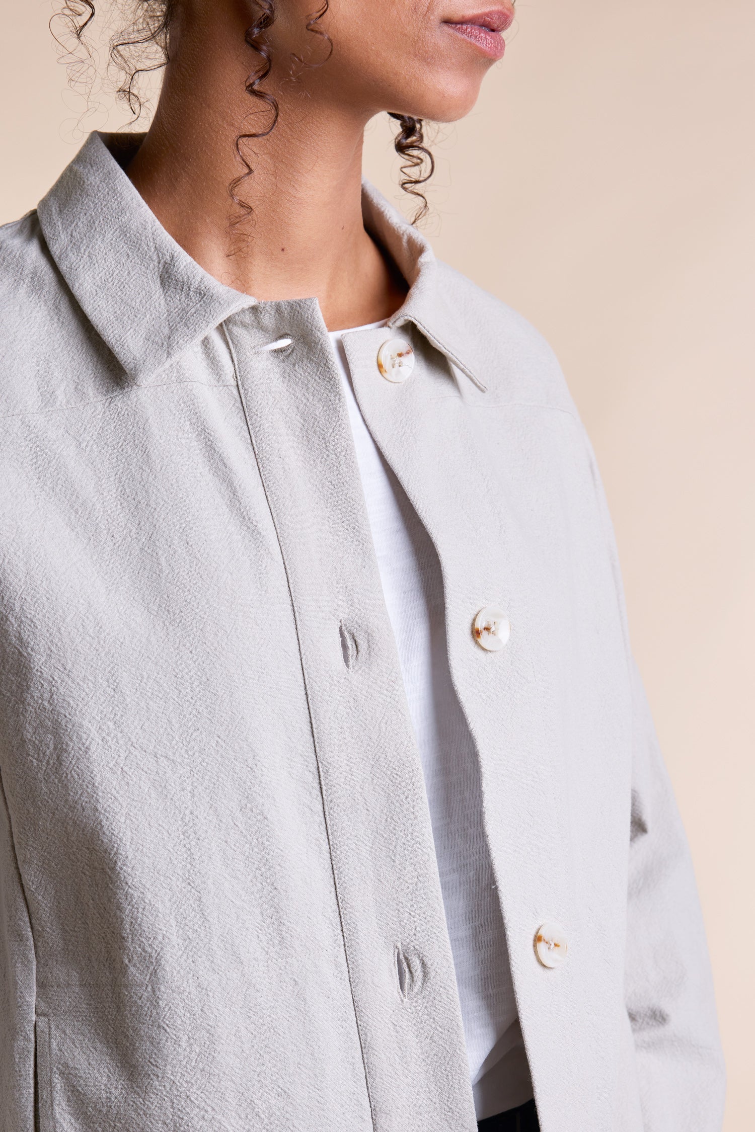 SS25 Cotton Jacket - Ecru