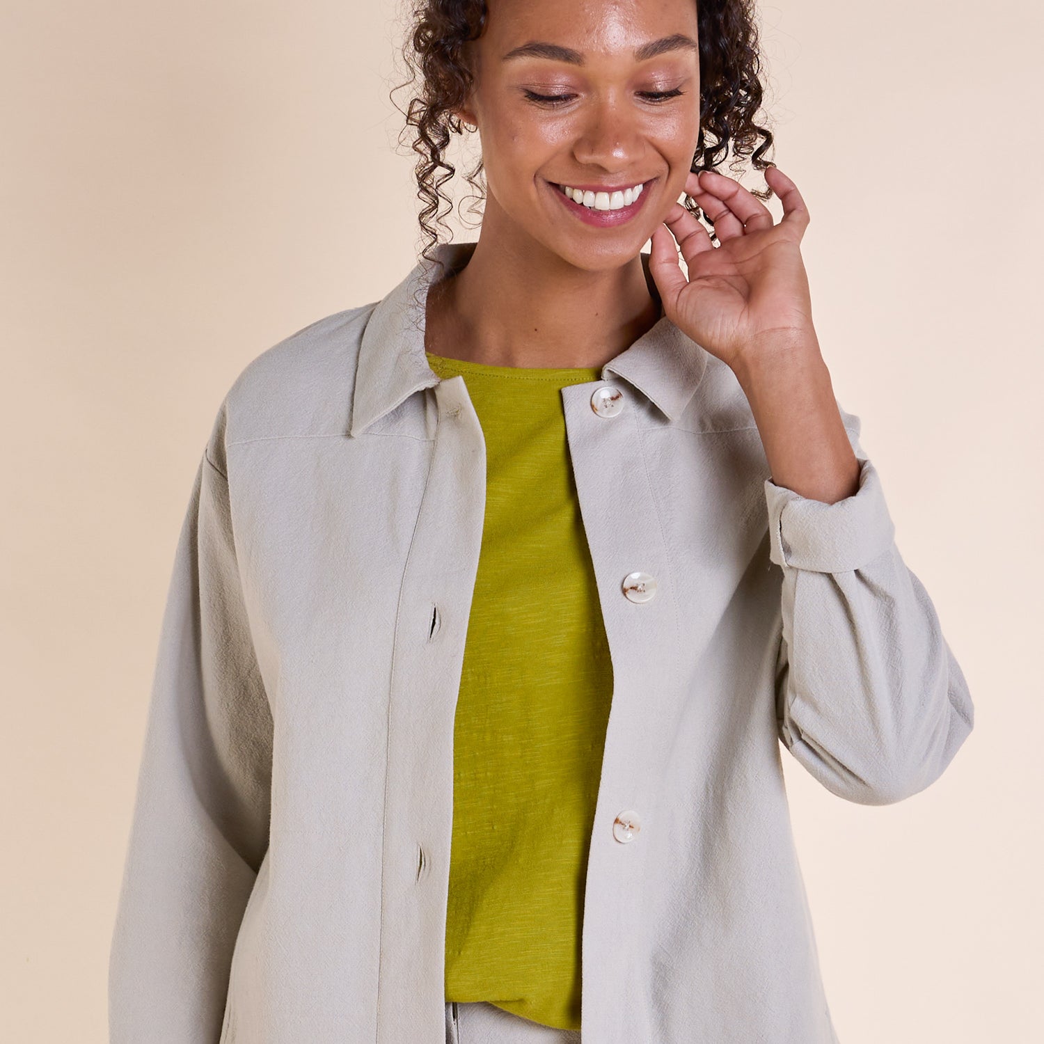 SS25 Cotton Jacket - Ecru