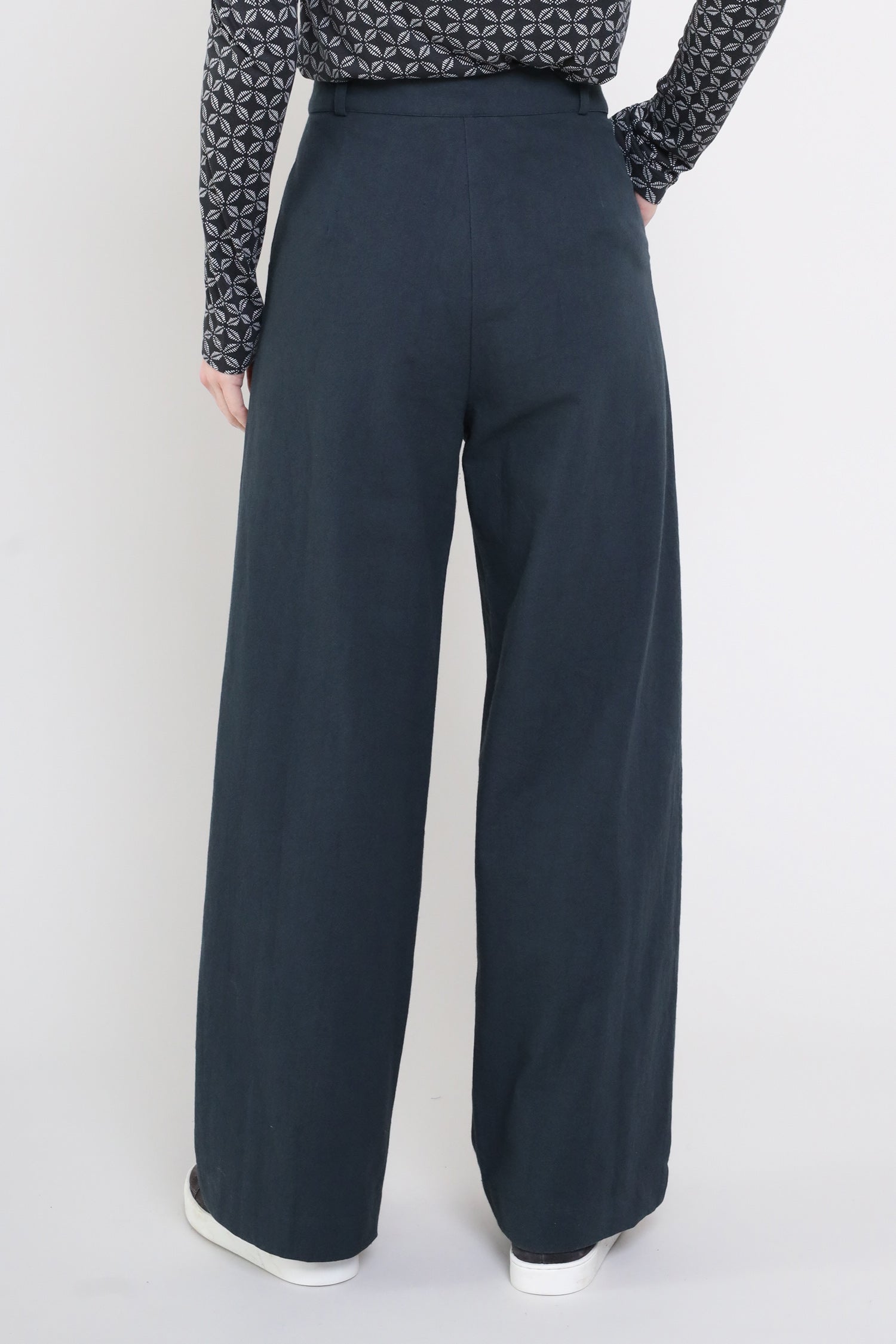 Cotton Wide Leg Trousers