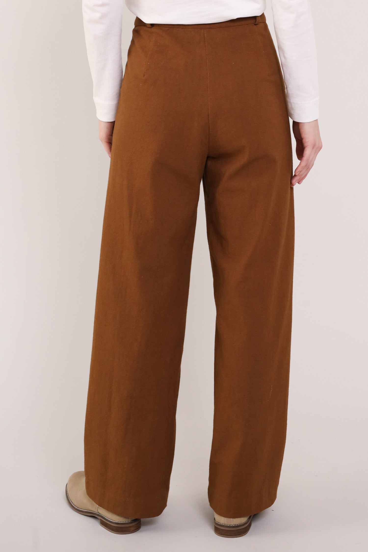 Cotton Wide Leg Trousers