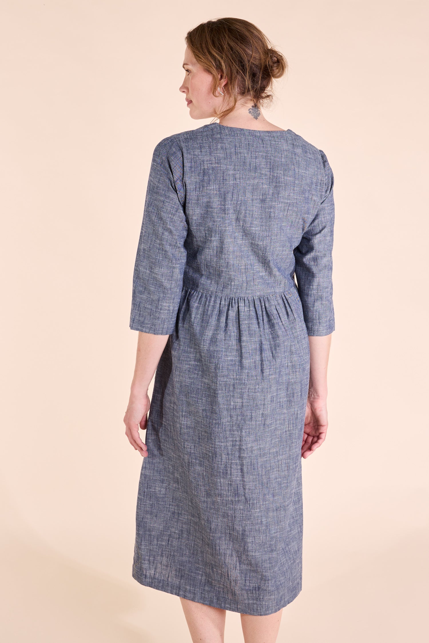 SS25 Easy Chambray Midi Dress - Denim