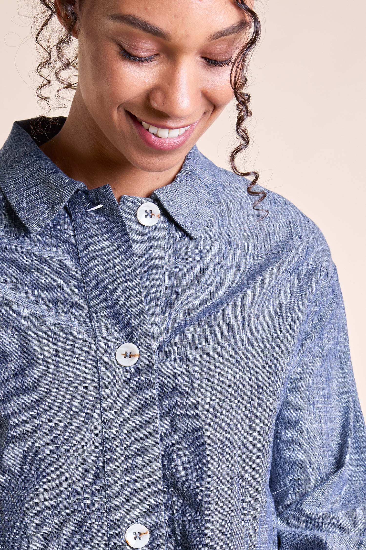SS25 Cotton Chambray Jacket - Denim