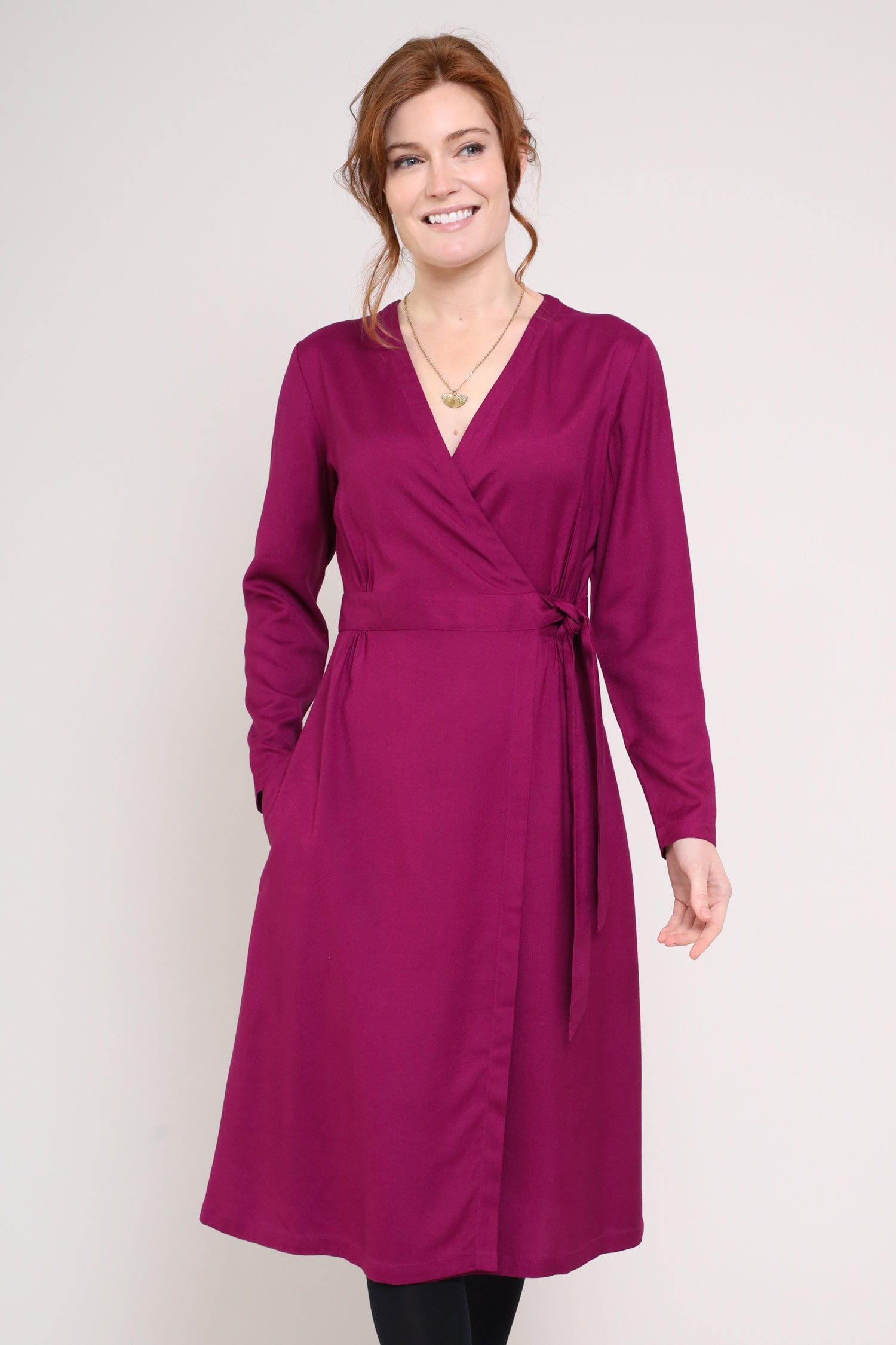 Viscose Tie Wrap Dress