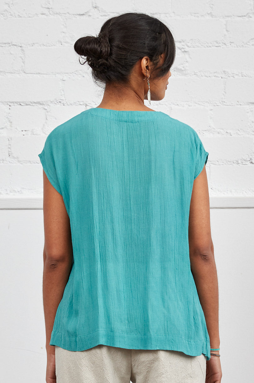 Crinkle Viscose Top