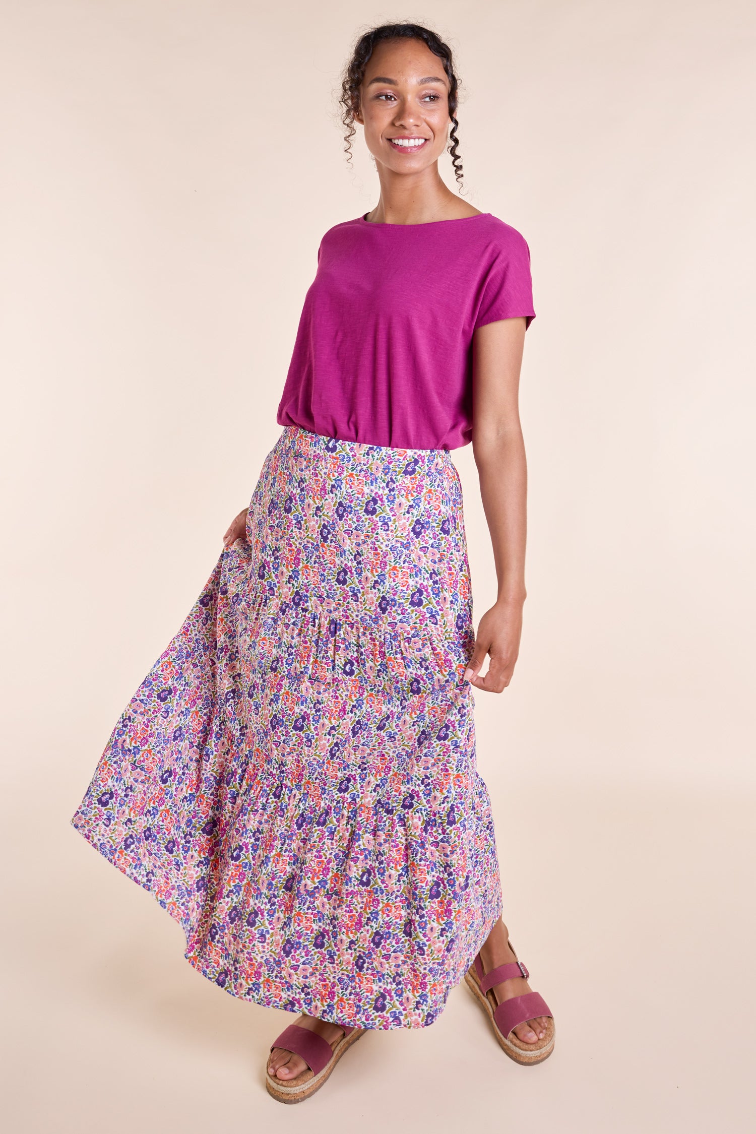 SS25 Tiered Skirt - Purple