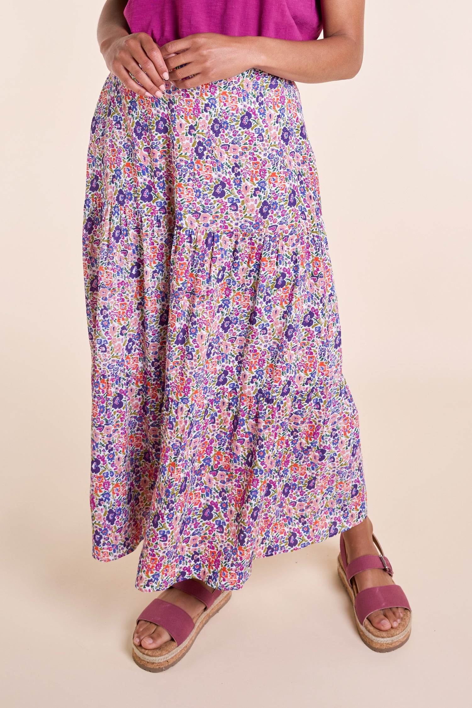 SS25 Tiered Skirt - Purple