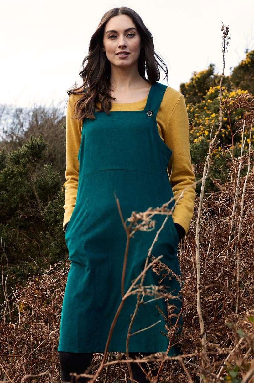 CN2083 Needlecord Dungarees Dress