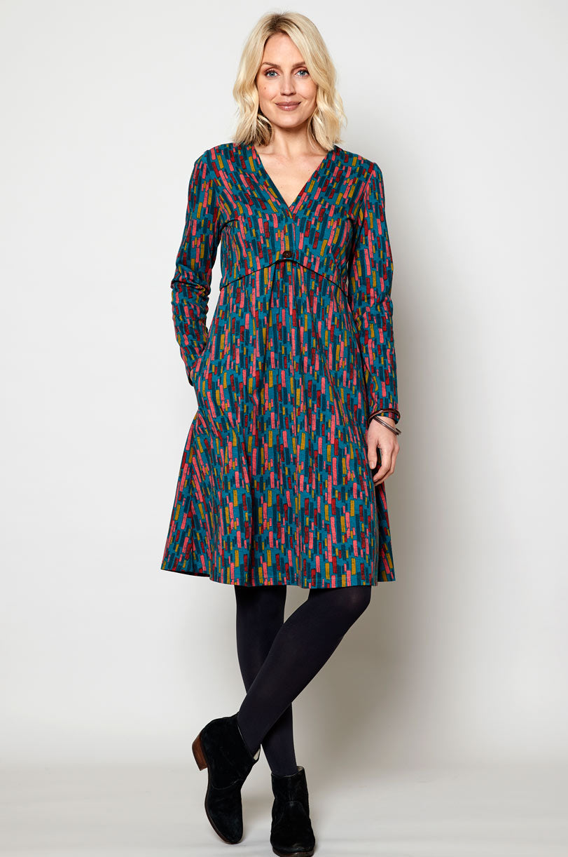 BU2091 Organic Cotton Button Detail Dress
