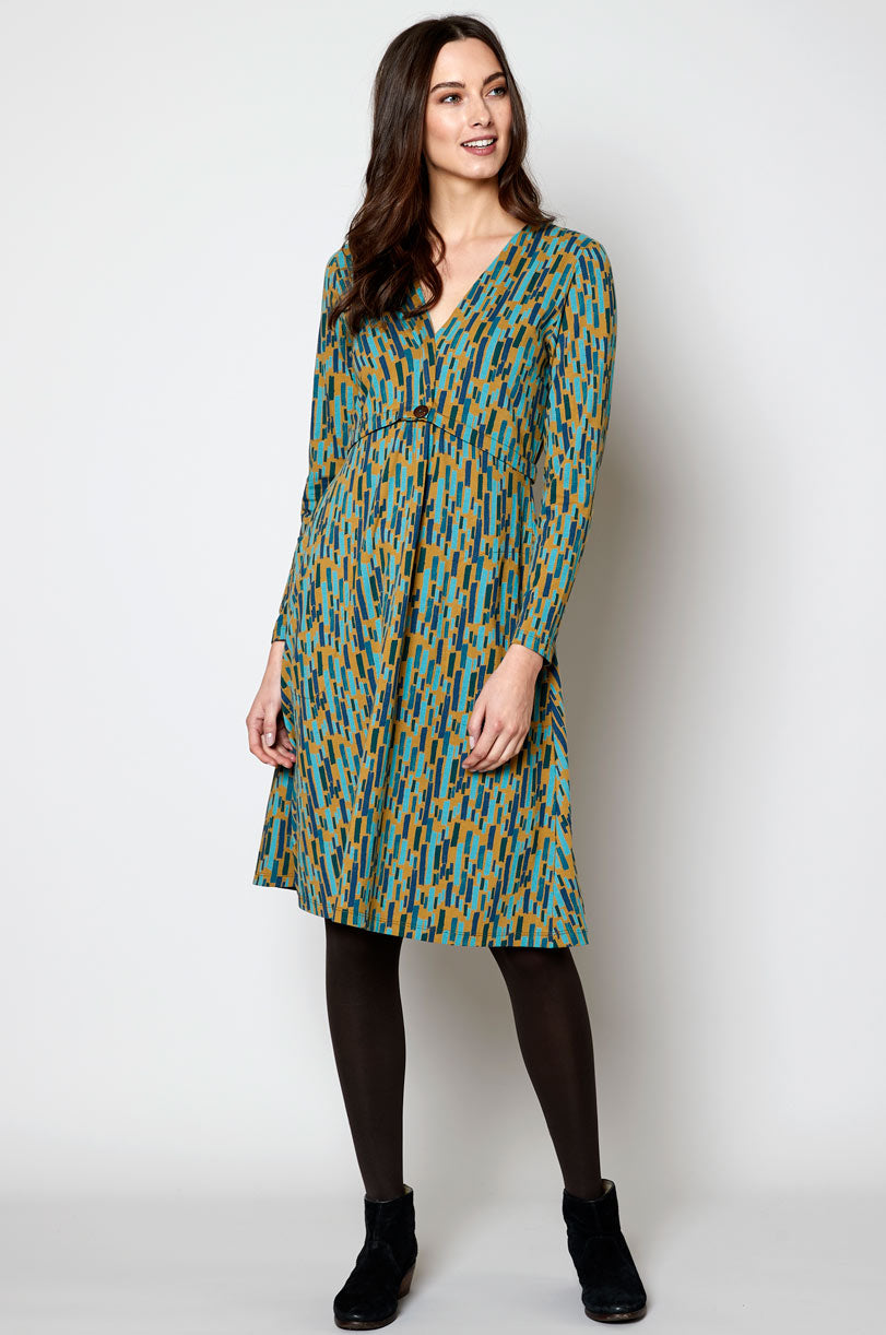 BU2091 Organic Cotton Button Detail Dress