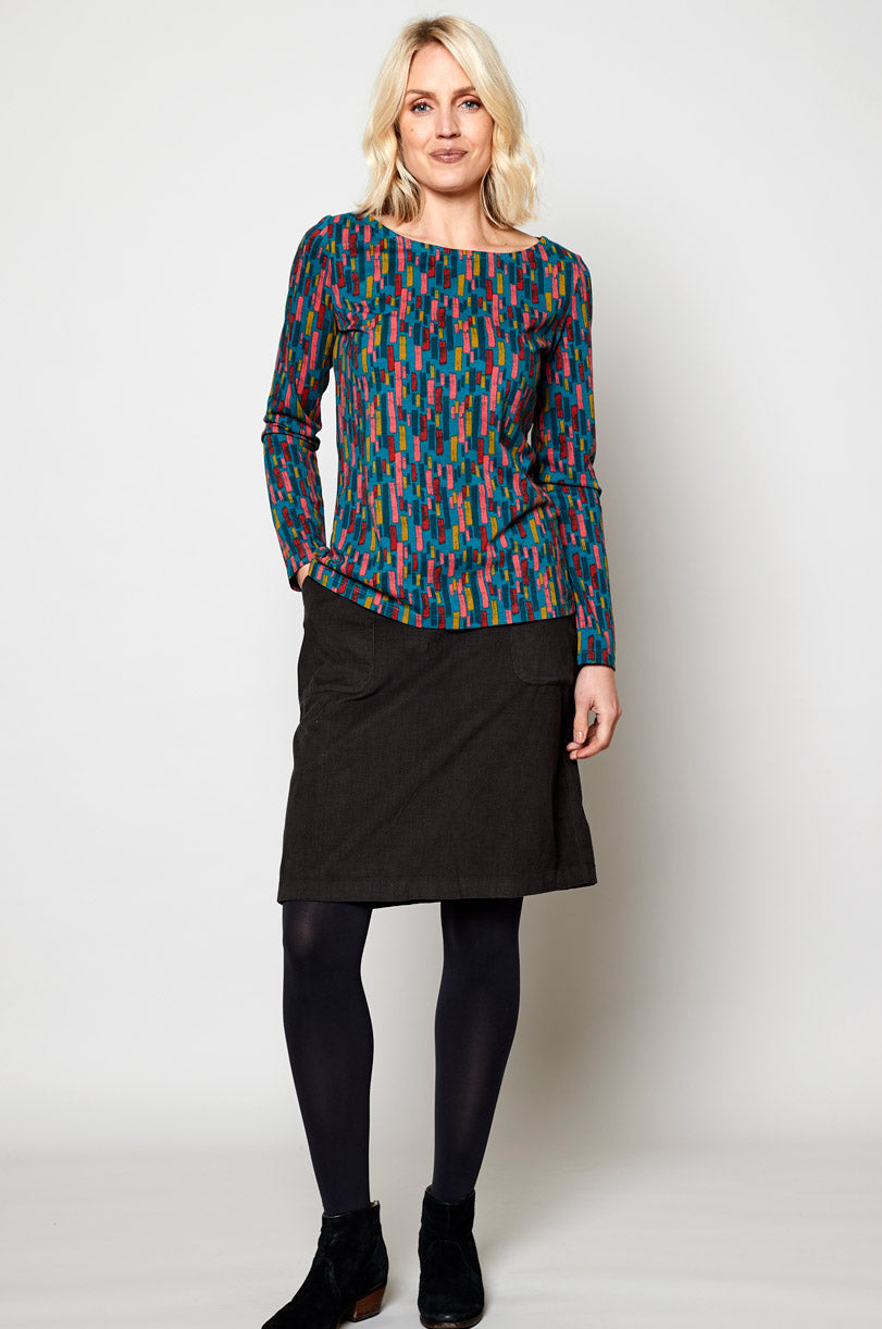 BU4096 Organic Cotton Brush Stroke T-Shirt