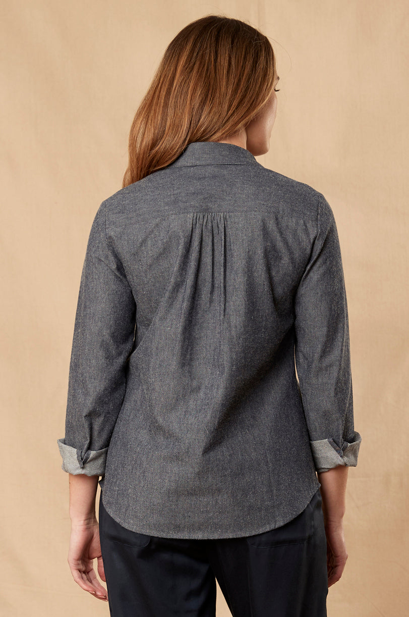 CH4024  Embroidered Button Through Shirt