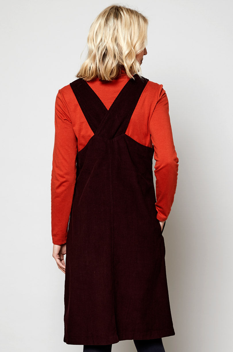 CN2083 Needlecord Dungarees Dress