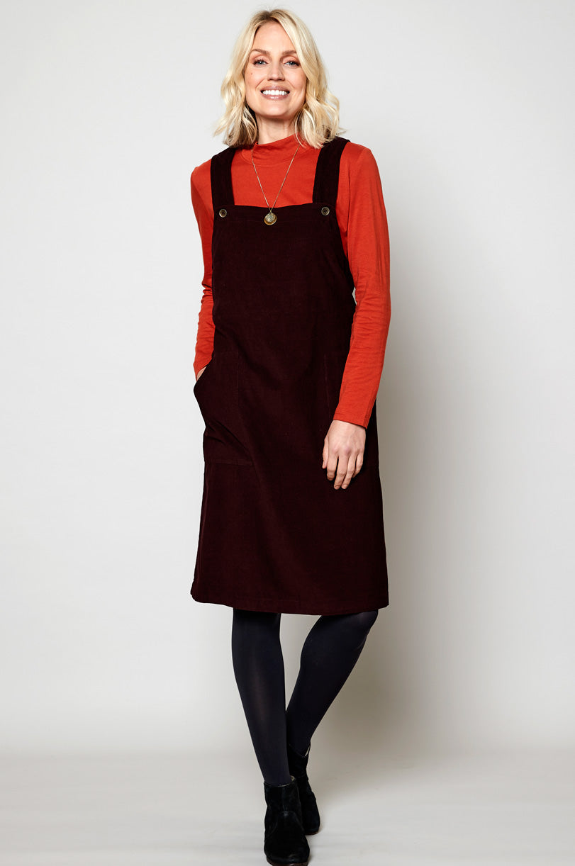 CN2083 Needlecord Dungarees Dress