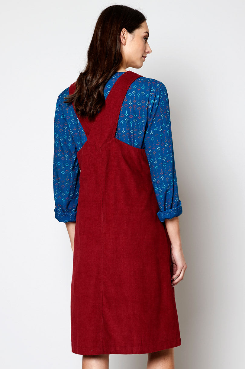 CN2083 Needlecord Dungarees Dress