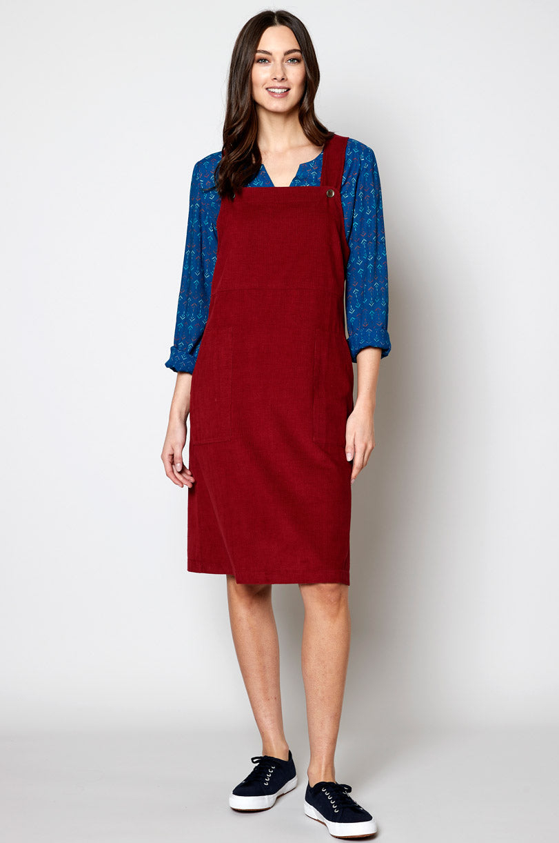CN2083 Needlecord Dungarees Dress