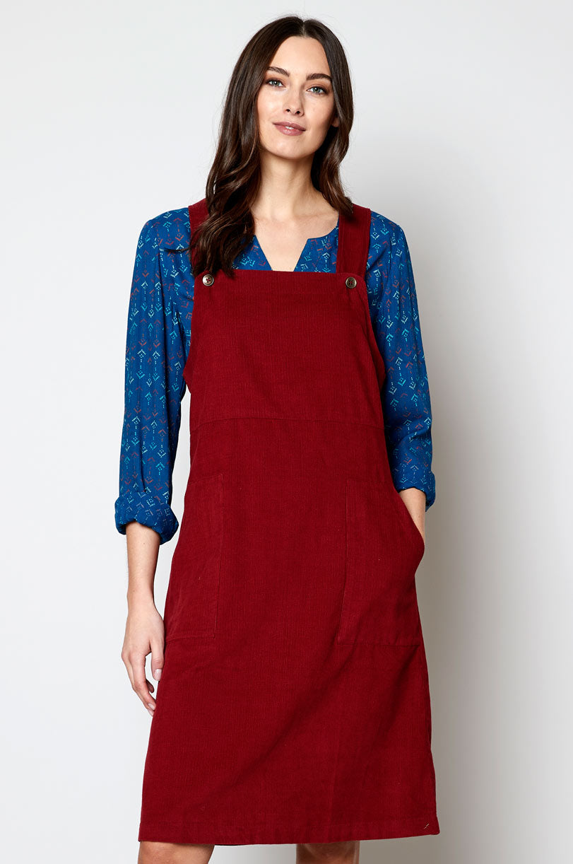 CN2083 Needlecord Dungarees Dress