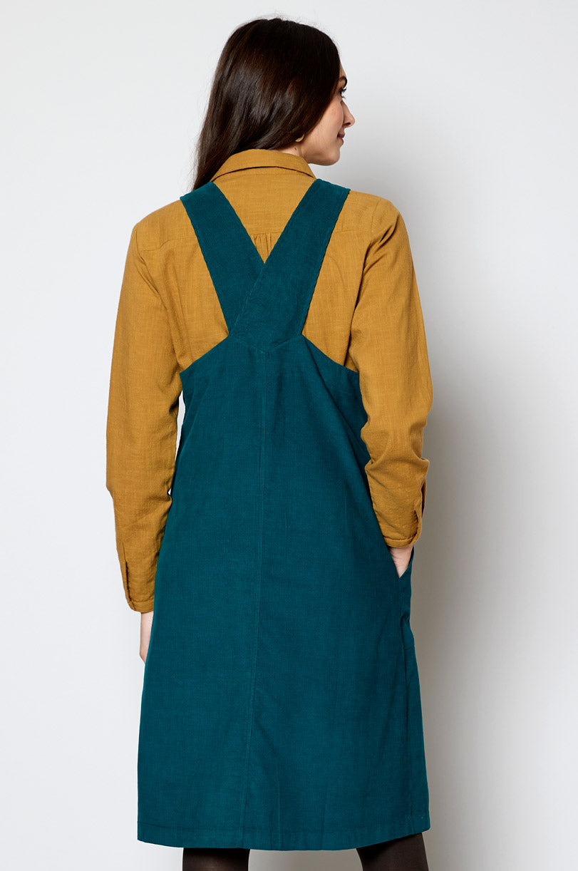 CN2083 Needlecord Dungarees Dress