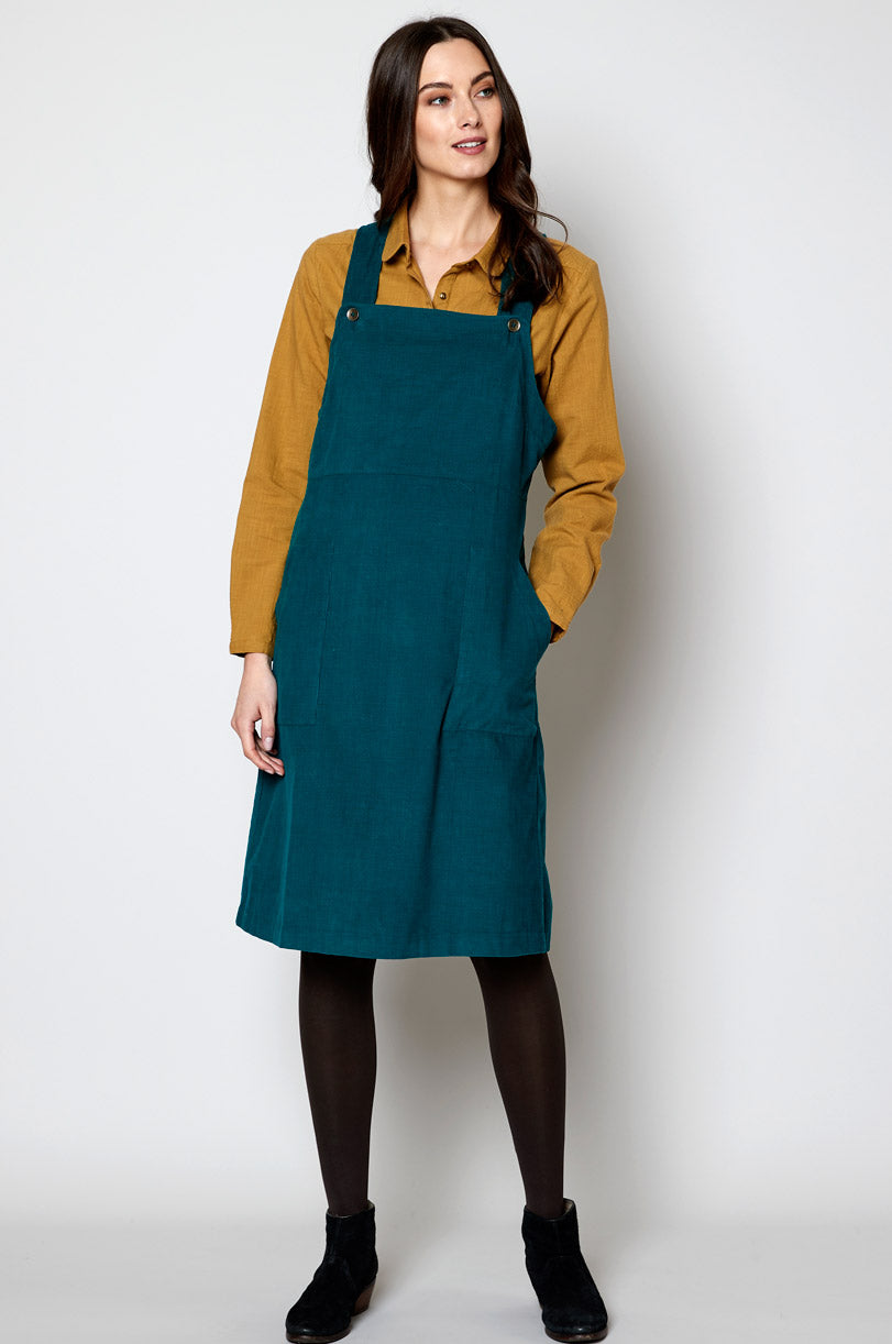 CN2083 Needlecord Dungarees Dress