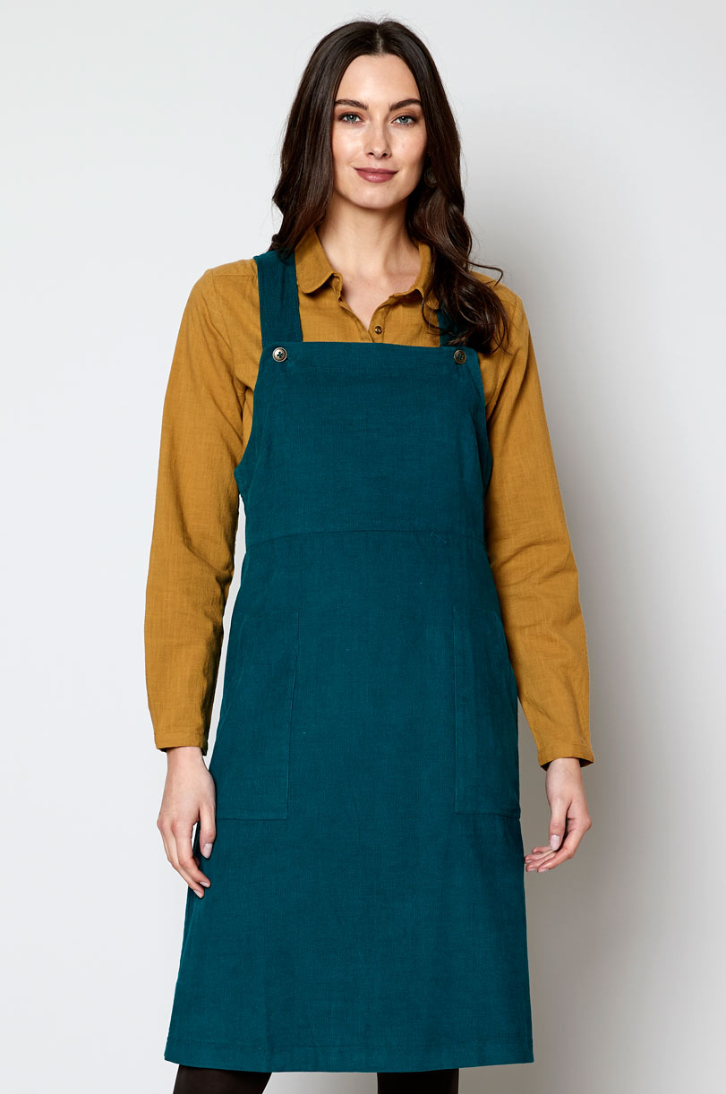 CN2083 Needlecord Dungarees Dress