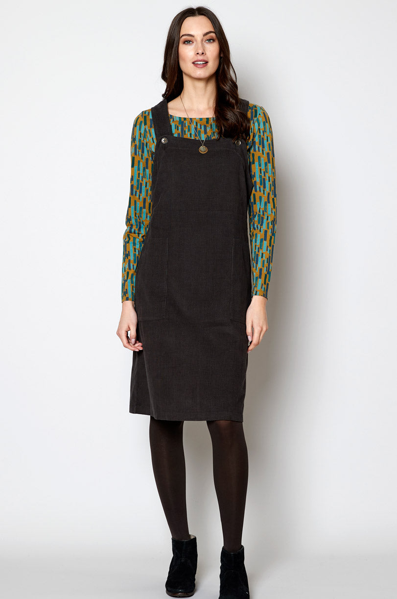 CN2083 Needlecord Dungarees Dress
