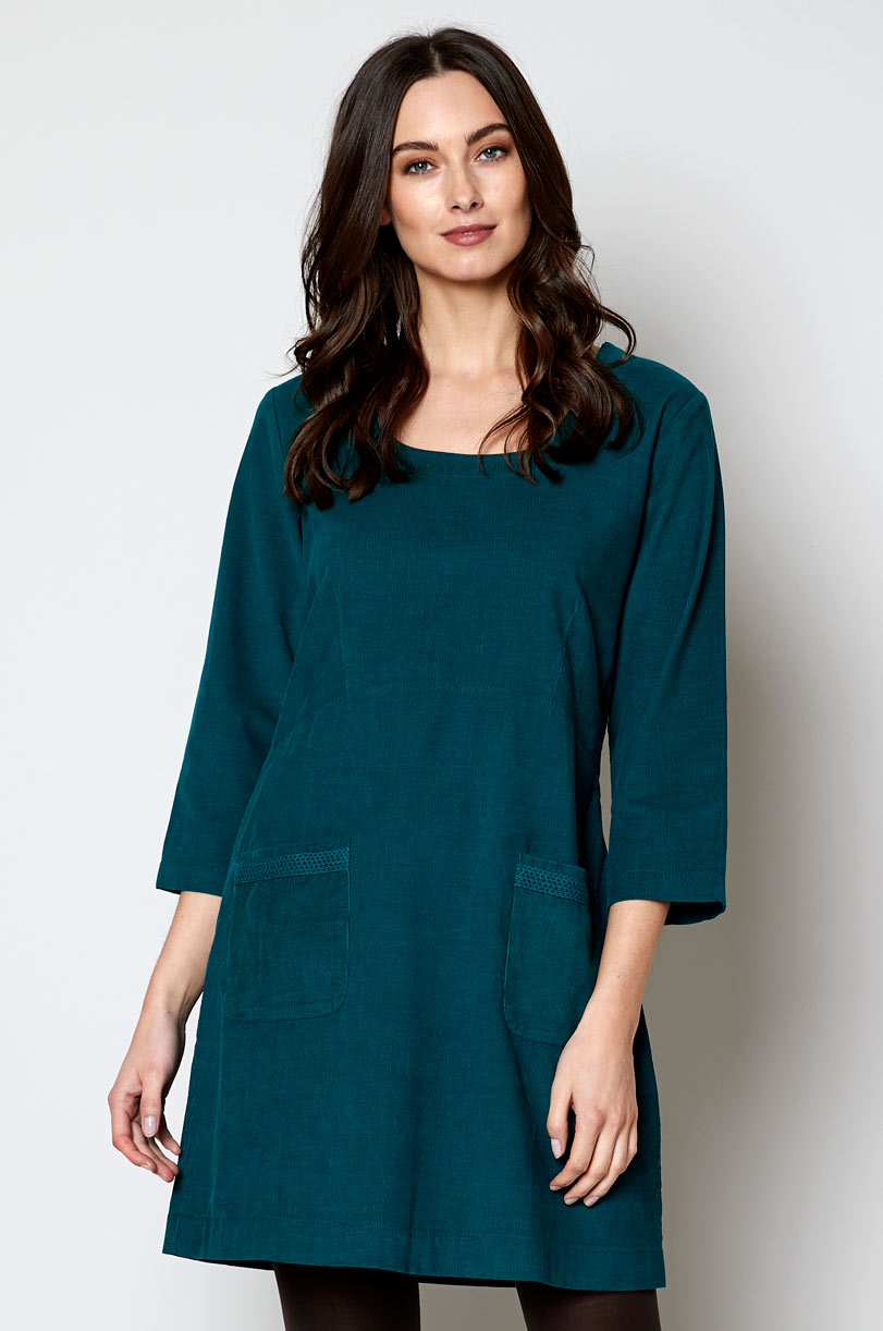 CN3084 Crochet Insert Tunic Dress
