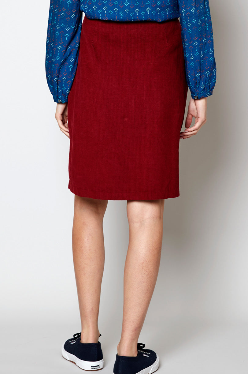 Cotton Needlecord Skirt