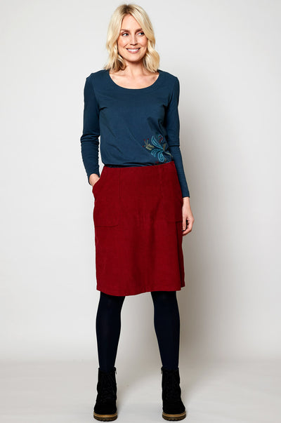 Cotton Needlecord Skirt