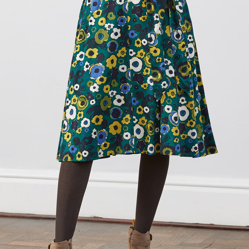 Viscose Freya Print Twill Swing Skirt
