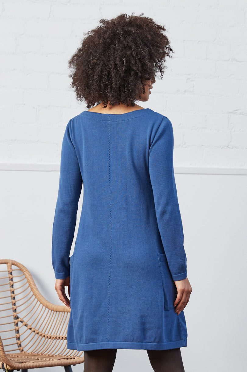 KD3129 Organic Cotton Knit Pocket Dress GOTS