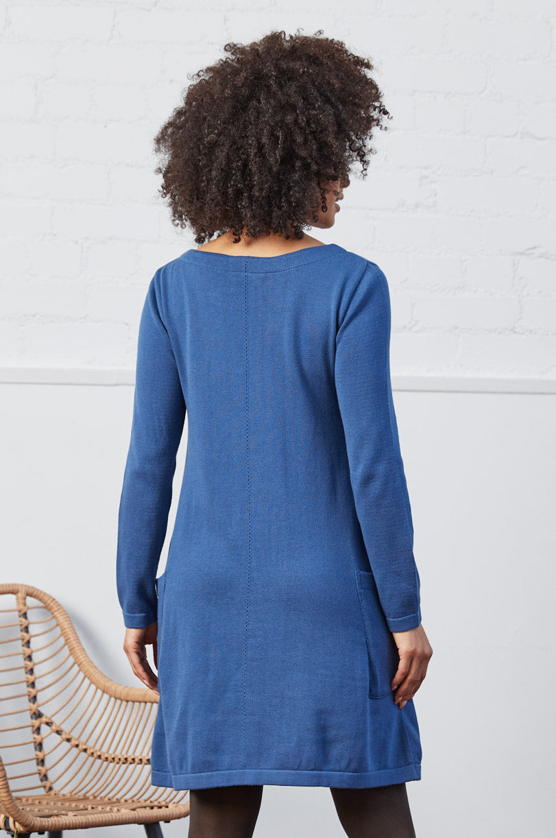 KD3129 Organic Cotton Knit Pocket Dress GOTS