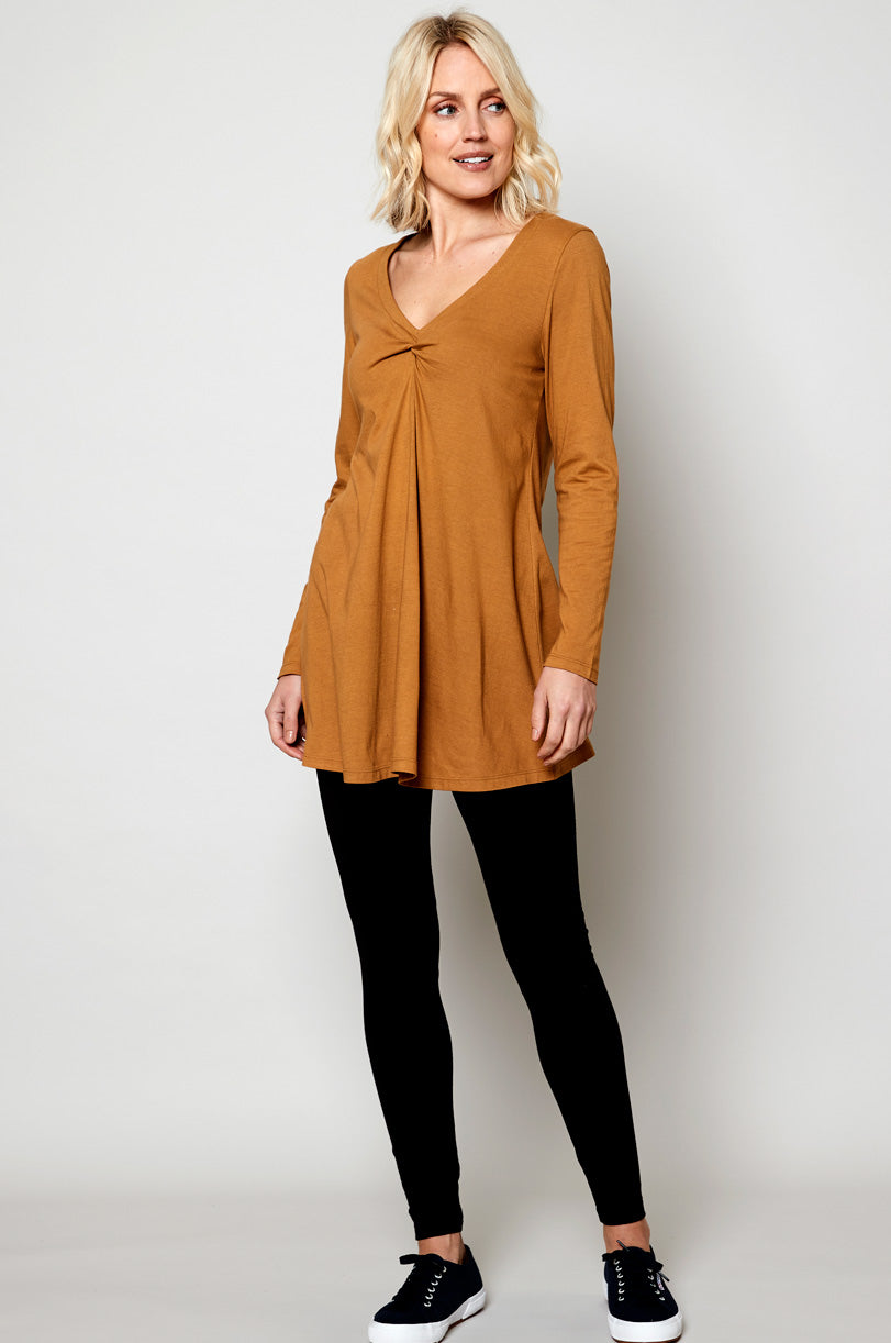 Organic Cotton Knot Front Tunic