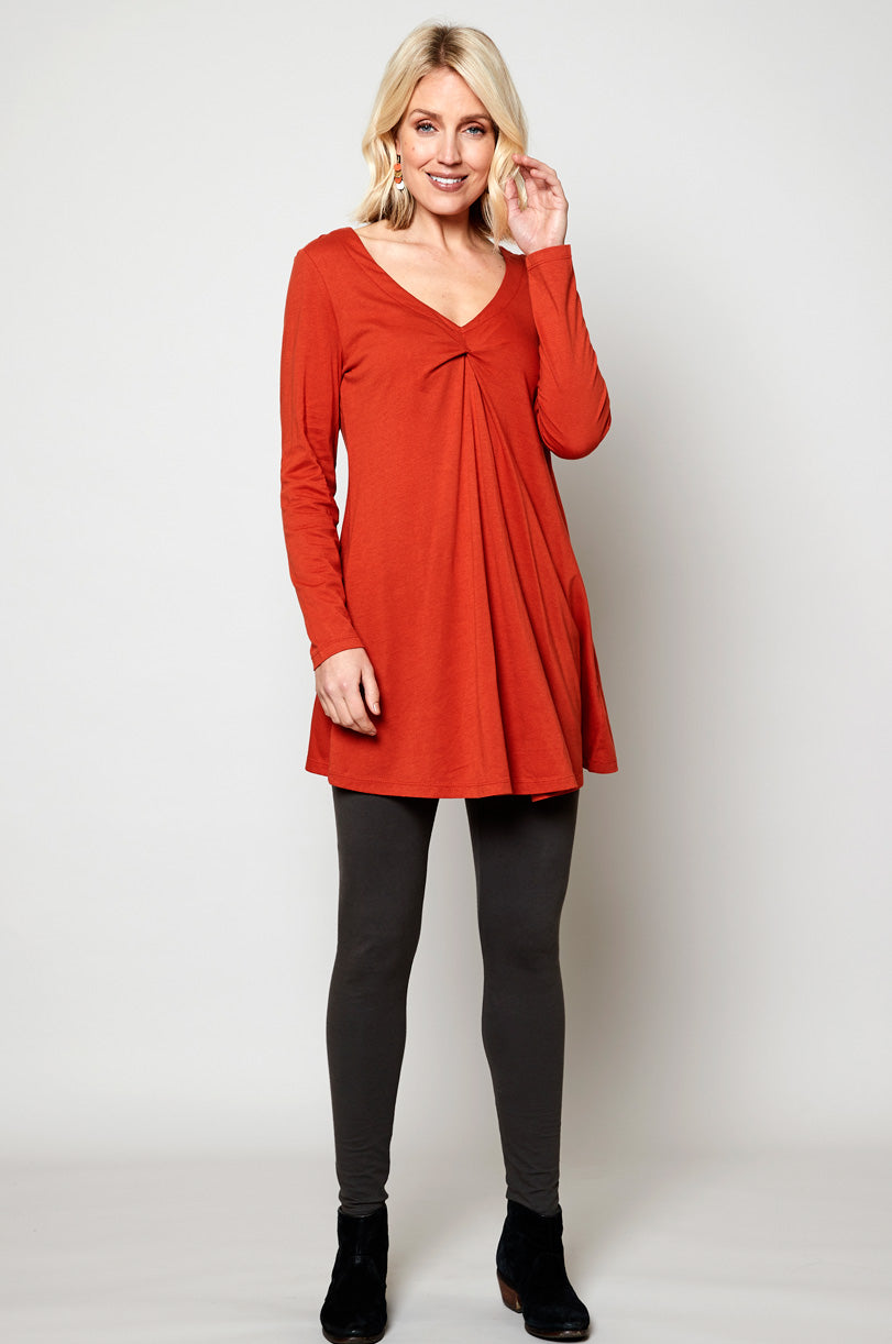 Organic Cotton Knot Front Tunic