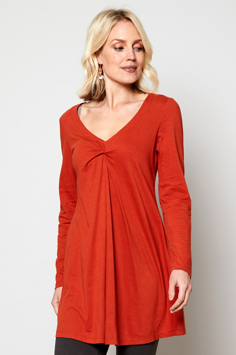 Organic Cotton Knot Front Tunic