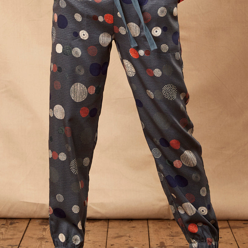 Orb Print Drawstring Trousers