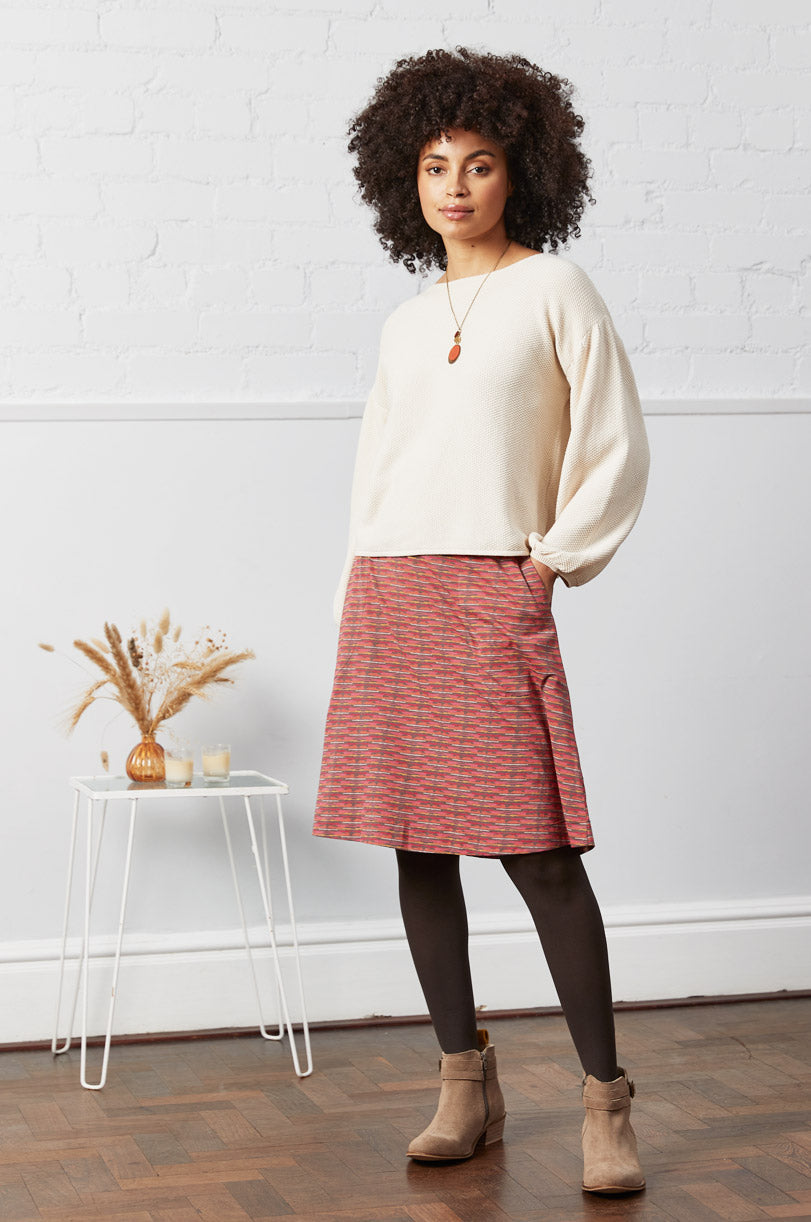 GOTS Organic Cotton Jersey Skirt with Pockets