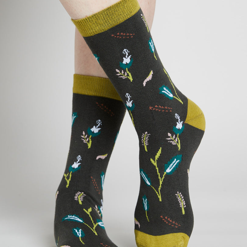 GOTS Organic Cotton Flower Socks